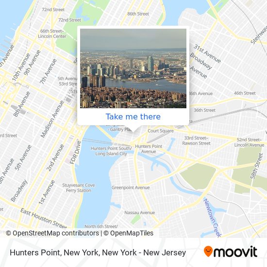 Mapa de Hunters Point, New York