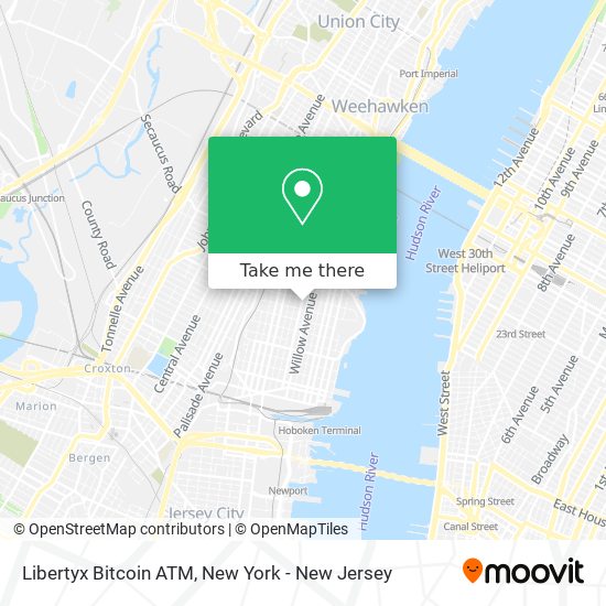 Mapa de Libertyx Bitcoin ATM