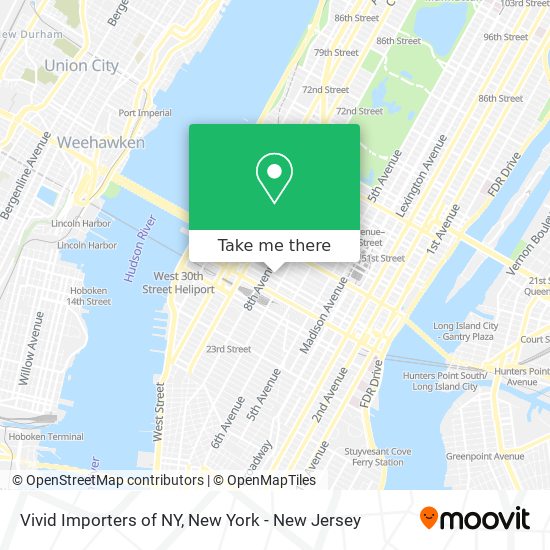 Mapa de Vivid Importers of NY