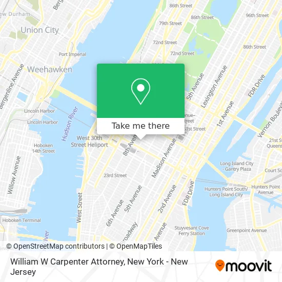 William W Carpenter Attorney map
