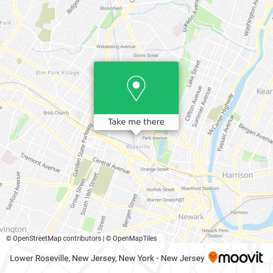 Lower Roseville, New Jersey map