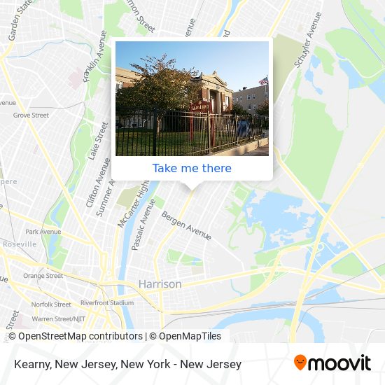 Mapa de Kearny, New Jersey