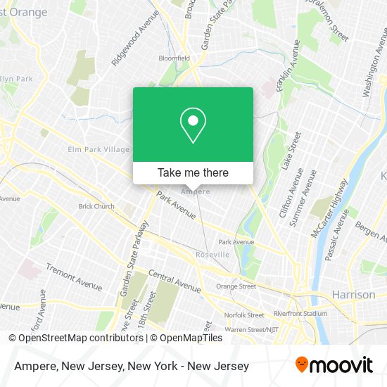 Ampere, New Jersey map