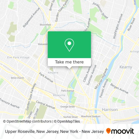 Mapa de Upper Roseville, New Jersey