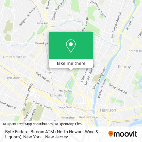 Byte Federal Bitcoin ATM (North Newark Wine & Liquors) map