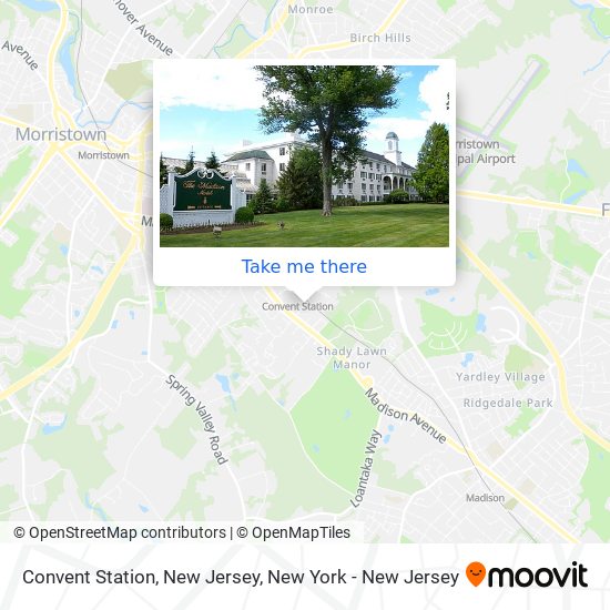 Convent Station, New Jersey map