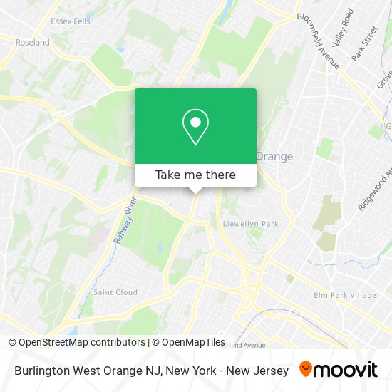 Mapa de Burlington West Orange NJ
