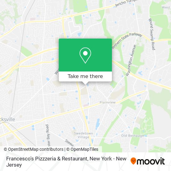 Mapa de Francesco's Pizzzeria & Restaurant