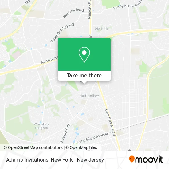 Adam's Invitations map