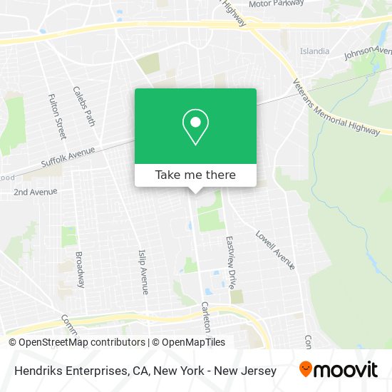 Hendriks Enterprises, CA map