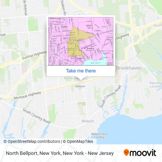 North Bellport, New York map