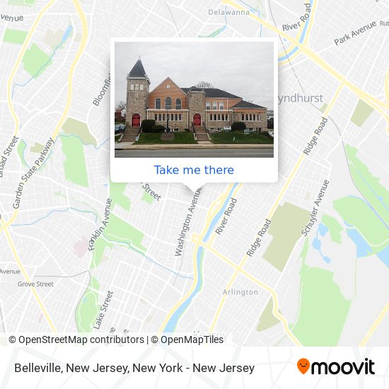 Mapa de Belleville, New Jersey