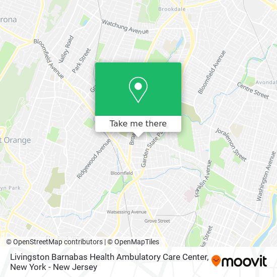 Livingston Barnabas Health Ambulatory Care Center map