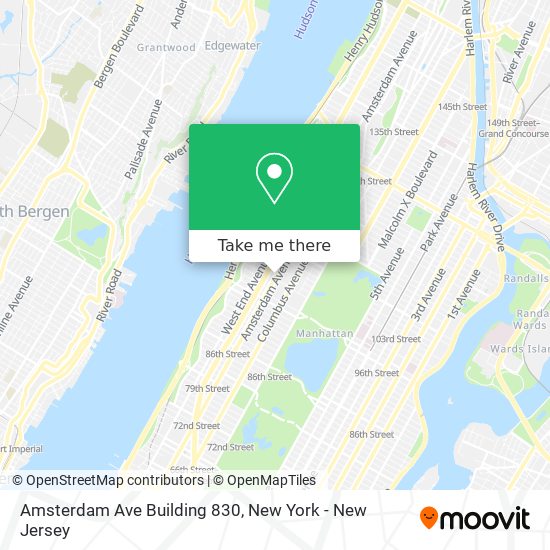 Amsterdam Ave Building 830 map