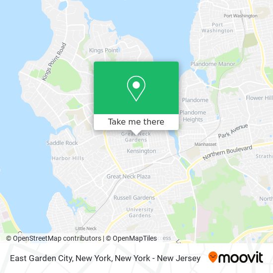 East Garden City, New York map