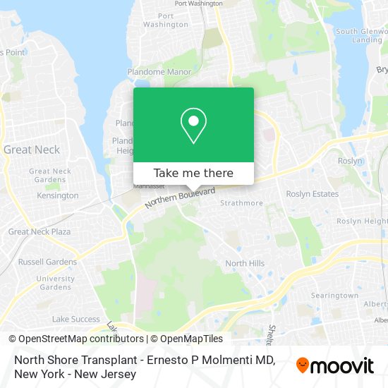 North Shore Transplant - Ernesto P Molmenti MD map