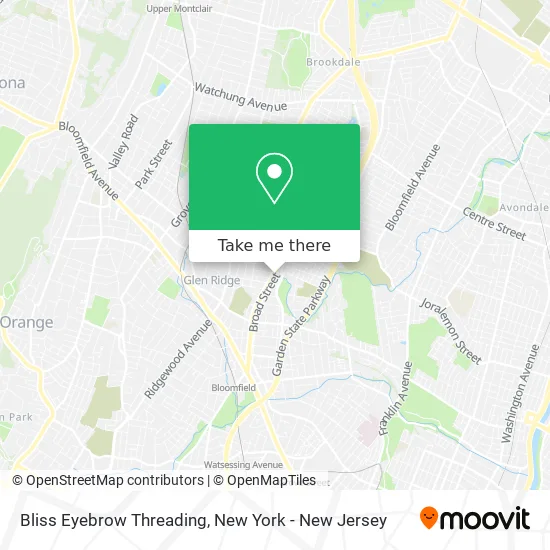 Mapa de Bliss Eyebrow Threading