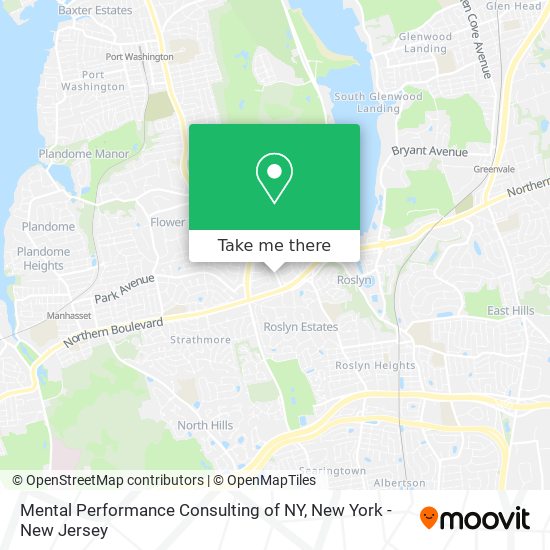 Mental Performance Consulting of NY map
