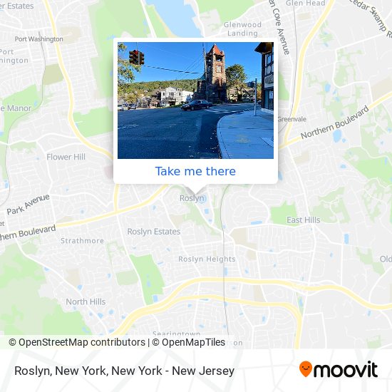 Roslyn, New York map