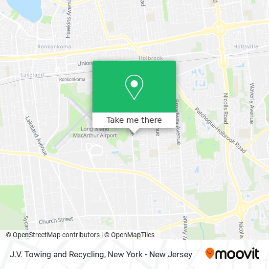 Mapa de J.V. Towing and Recycling