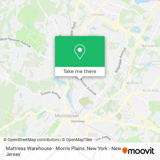 Mattress Warehouse - Morris Plains map