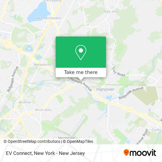 EV Connect map