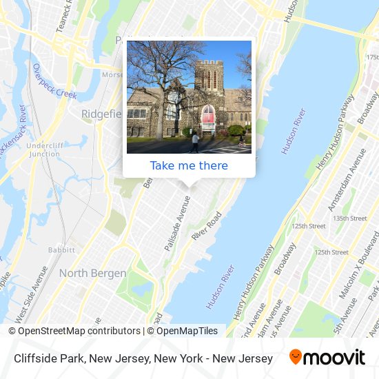 Mapa de Cliffside Park, New Jersey