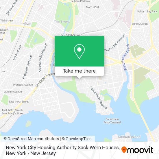 New York City Housing Authority Sack Wern Houses map