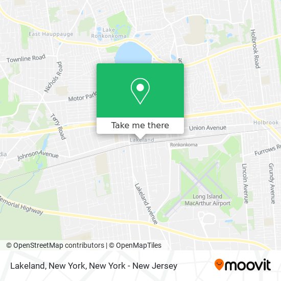 Lakeland, New York map
