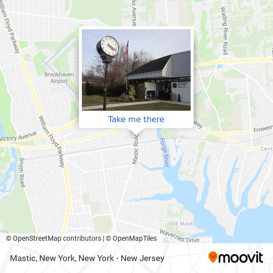 Mastic, New York map