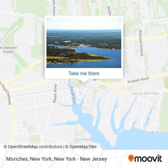 Mapa de Moriches, New York