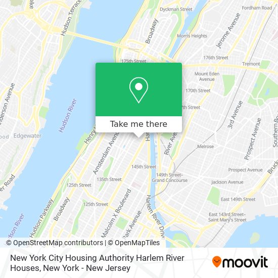 Mapa de New York City Housing Authority Harlem River Houses