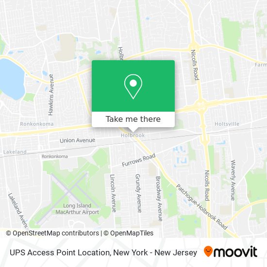 UPS Access Point Location map