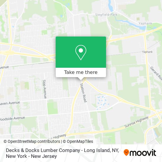 Decks & Docks Lumber Company - Long Island, NY map