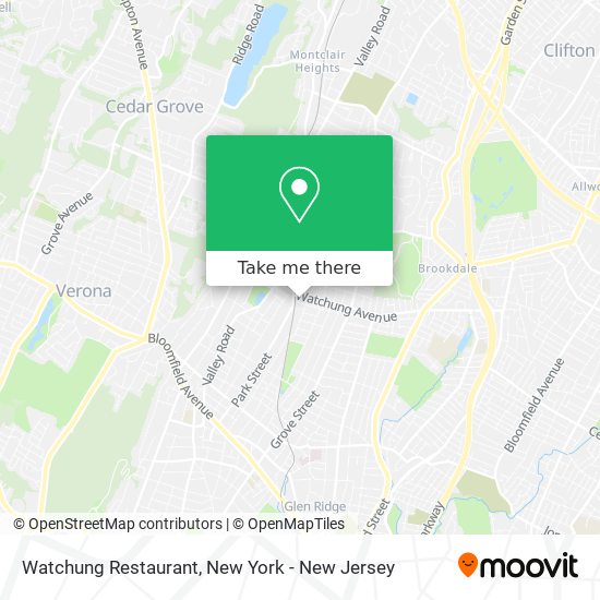 Watchung Restaurant map