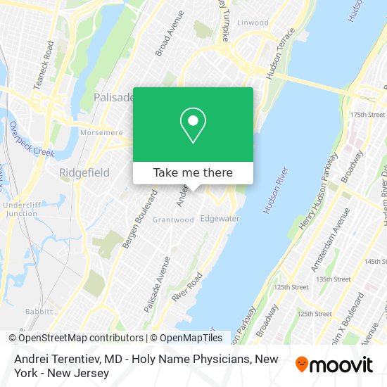 Andrei Terentiev, MD - Holy Name Physicians map