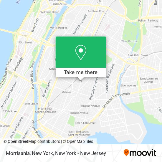Morrisania, New York map