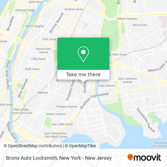 Bronx Auto Locksmith map