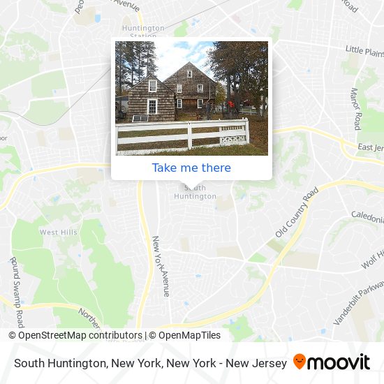 Mapa de South Huntington, New York