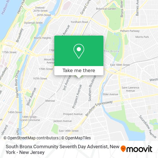 South Bronx Community Seventh Day Adventist map