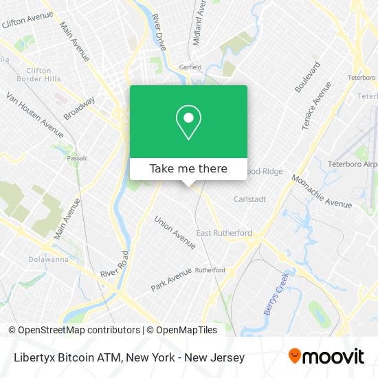 Mapa de Libertyx Bitcoin ATM