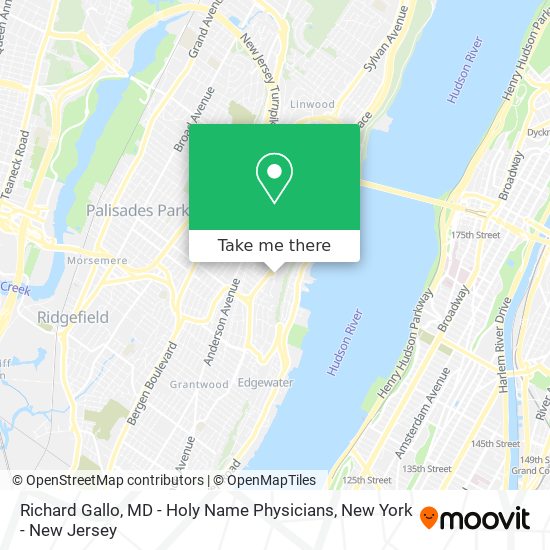 Mapa de Richard Gallo, MD - Holy Name Physicians