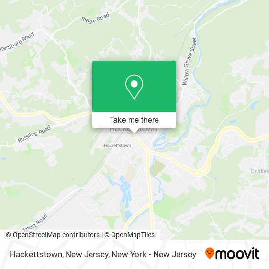 Mapa de Hackettstown, New Jersey