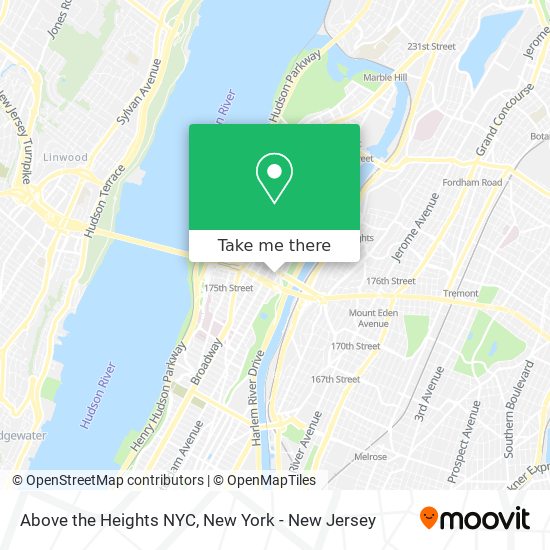 Mapa de Above the Heights NYC