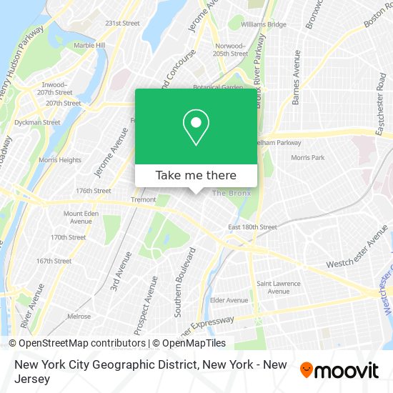 Mapa de New York City Geographic District