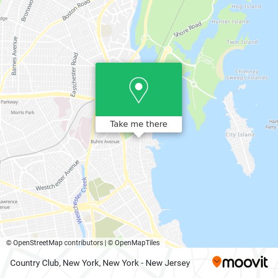 Mapa de Country Club, New York