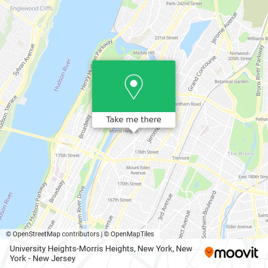 University Heights-Morris Heights, New York map