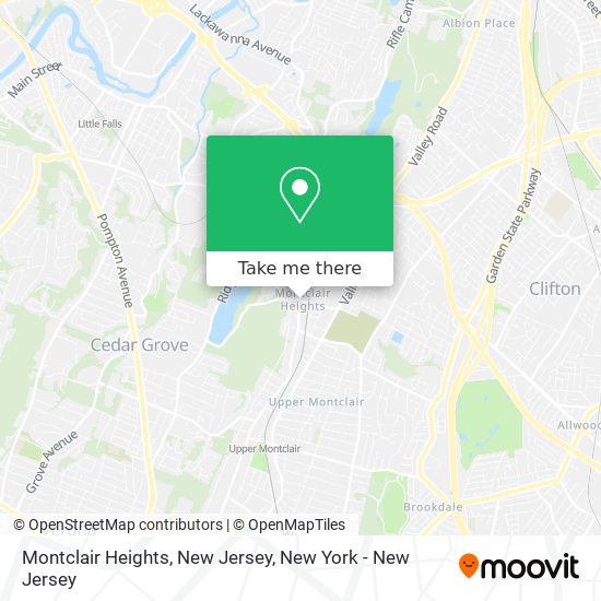 Montclair Heights, New Jersey map