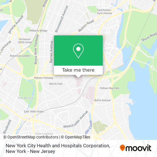 Mapa de New York City Health and Hospitals Corporation