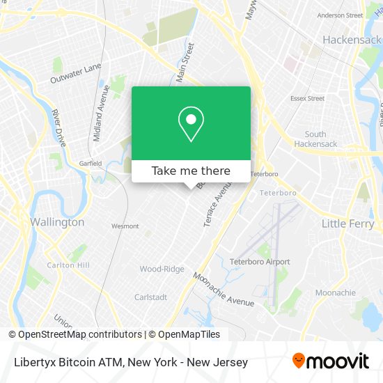 Mapa de Libertyx Bitcoin ATM